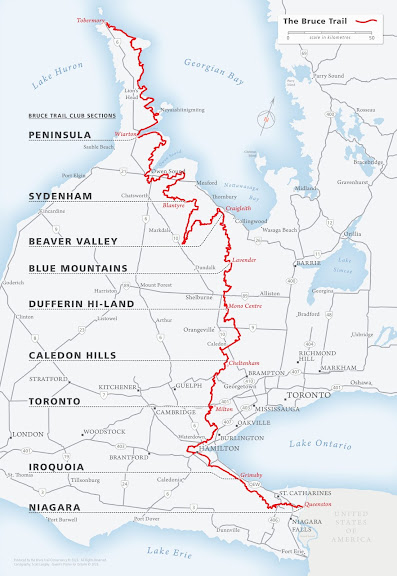 Bruce Trail Hiking Map