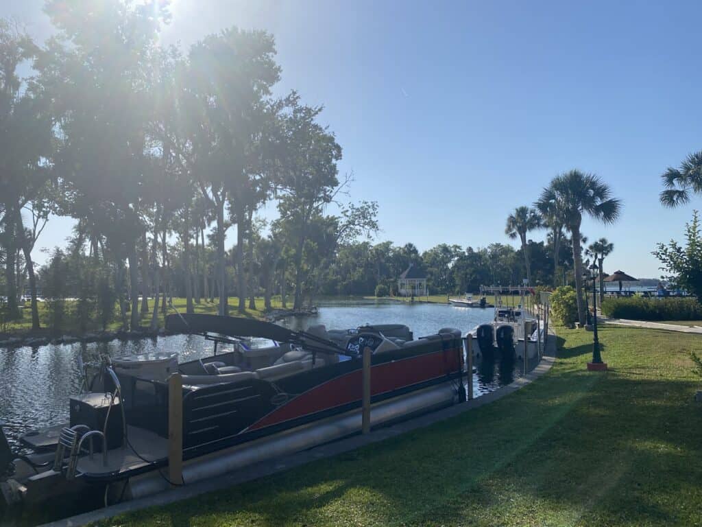 View from Plantation hotel to Crystal River