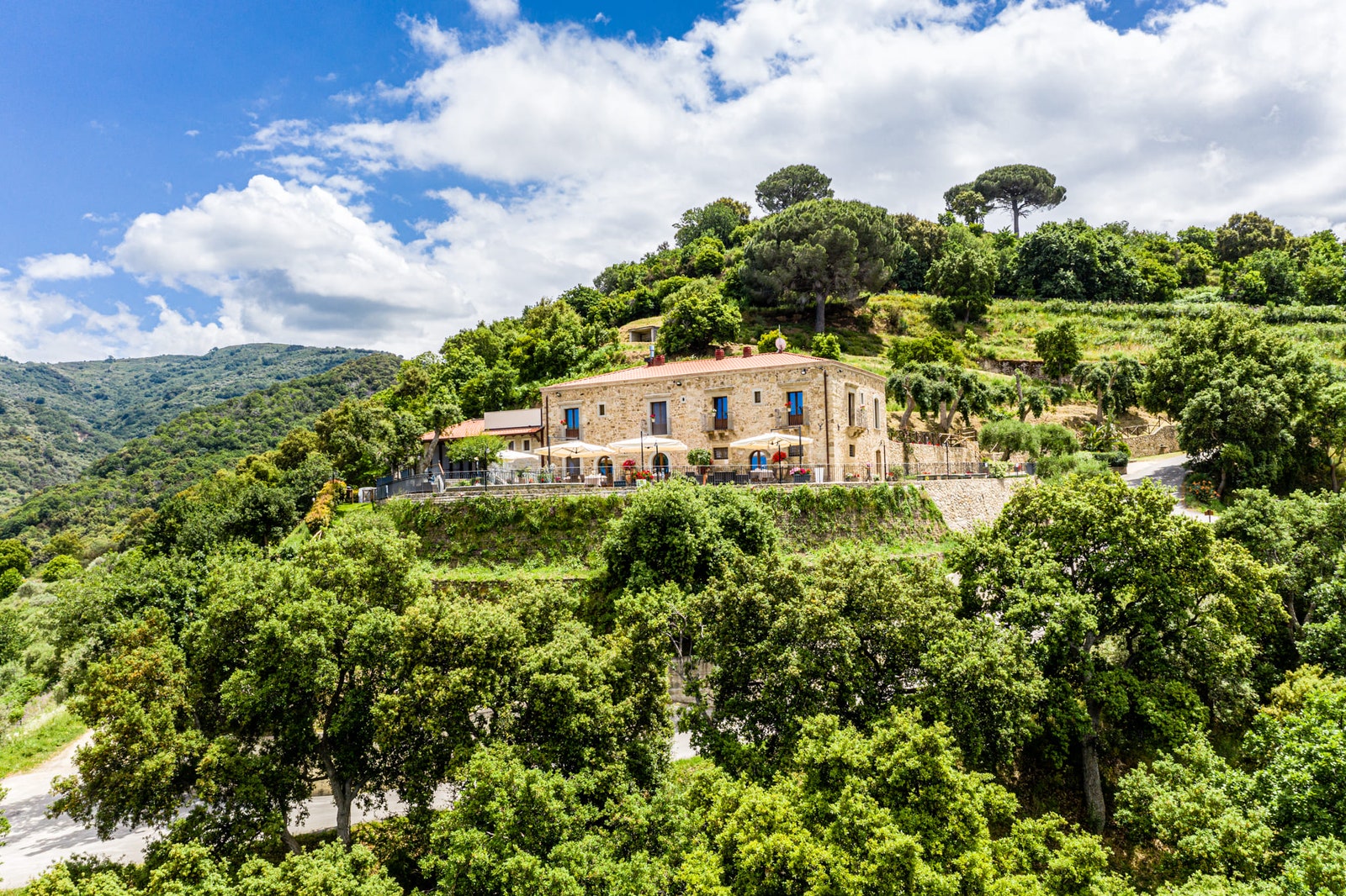 Vegetation and picturesque architecture in Ficarra, Sicily